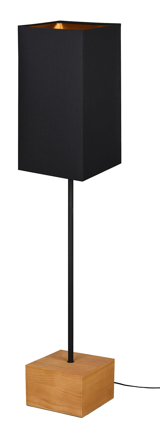 Lampada da Interno Attacco E27 in in Metallo e Legno Nero