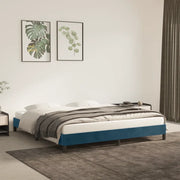 Giroletto senza Materasso-Struttura Letto Blu Scuro 160x200 cm in Velluto 231142