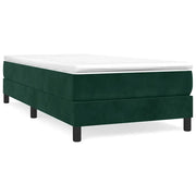 Letto singolo | Letto per adulti | Struttura Letto a Rete a Molle Verde Scuro 90x190 cm in Velluto