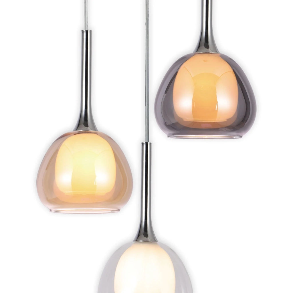 LÚZETE - LAMPADA DA SOFFITTO A 3 LUCI CON PARALUMI COMBINATI Ø38 NOLINA