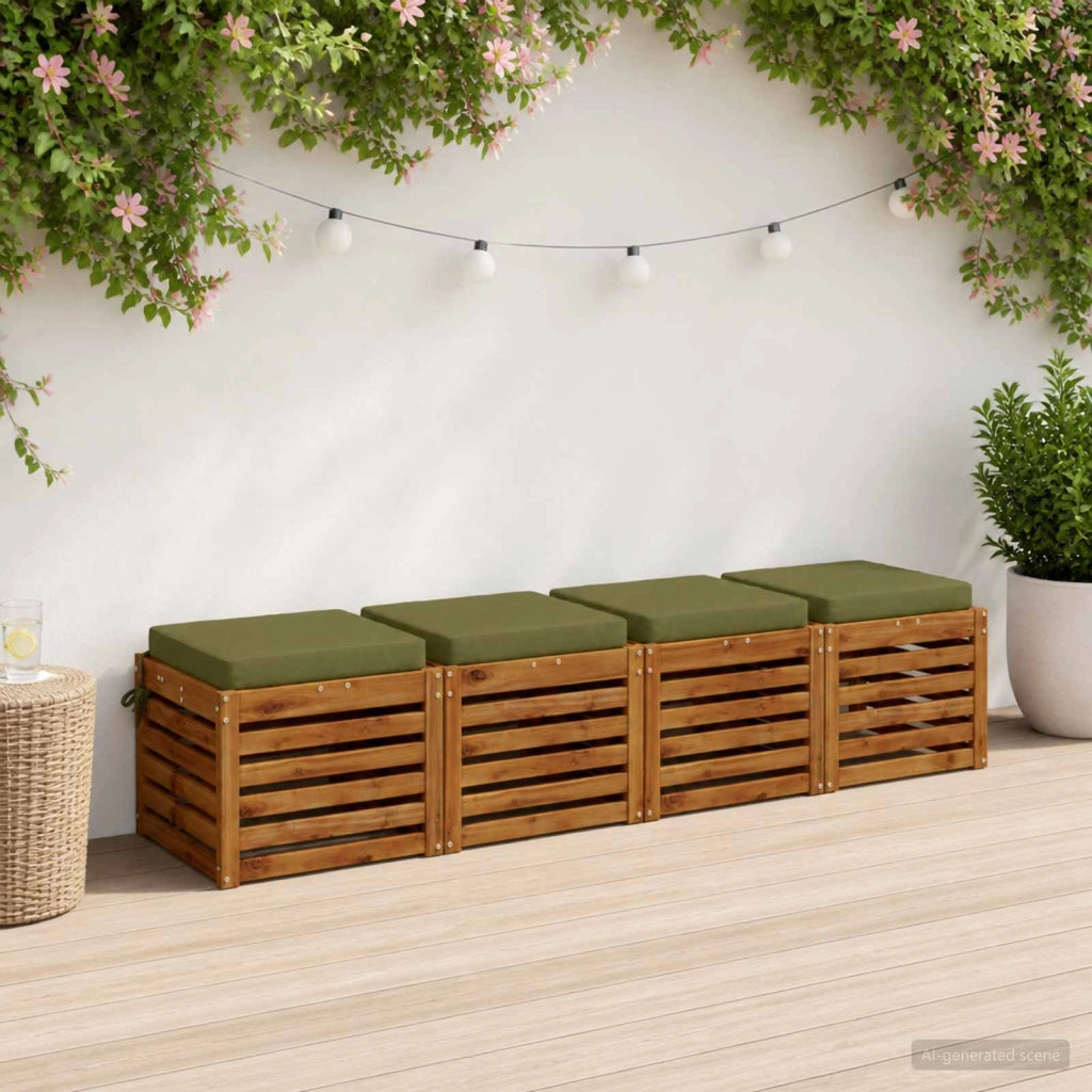 Cuscini per Sedia in 4 Pezzi SOEST 4 pz 100% Poliestere 944469