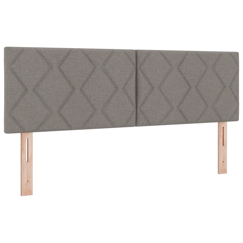 Letto Box Spring con Materasso Tortora 160x200 cm Tessuto