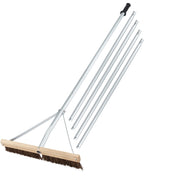 Spazzola tetto foglie rastrello regolabile 165-626 cm 5 aste, Spazzola tetto strumento pulizia tetto rimuovere foglie Argento-Utensili professionali