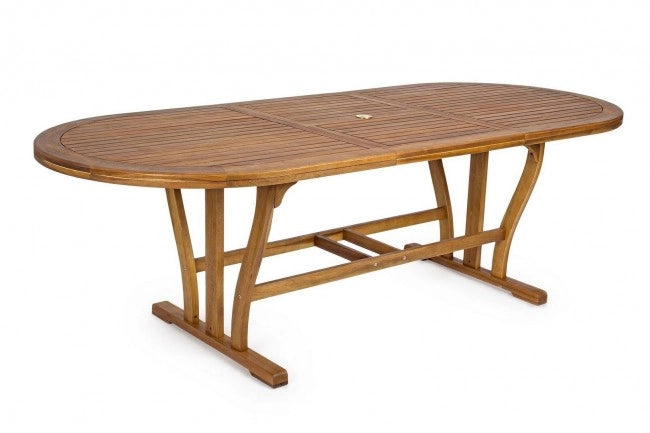 Tavolo Ovale Legno Marrone da Esterno 180-240 cm - SERENITY