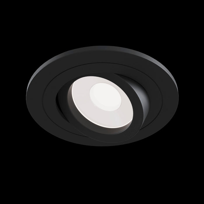 Faretto da incasso Downlight in Alluminio Atom Nero