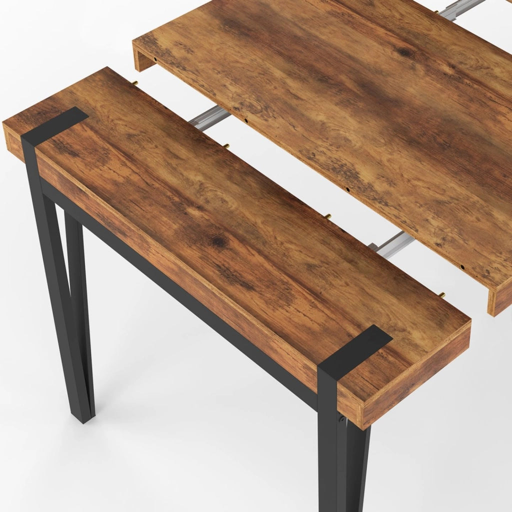 Consolle allungabile AUSTRIA, 10 posti, 235 cm, design industriale