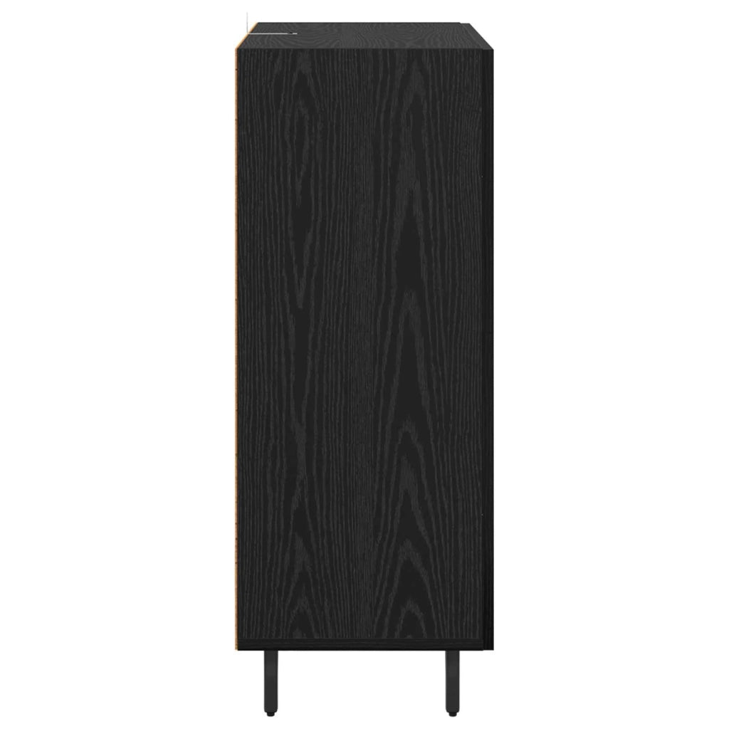 Credenza Rovere Nero 69,5 x 34 x 90 cm Legno multistrato 881479