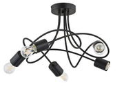 Lampadario Alfa Targo Nero in metallo 5xE27 60W 24075