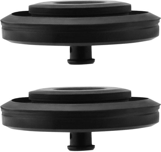 Vitello di Cuccia con 2 Pezzi - Cerniera di Sicurezza - Ricambio - Materiale Silicone - Modello 242MP071 - Nero - Valvola di Chiusura