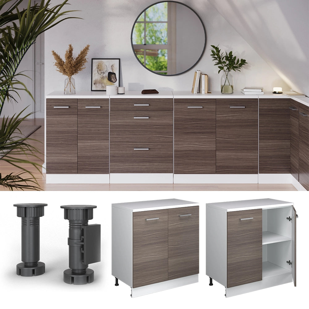Mobile per mansarda Rion Grigio nobile/Bianco 80 x 83.8 cm senza inclinazione con 2 ante Vicco