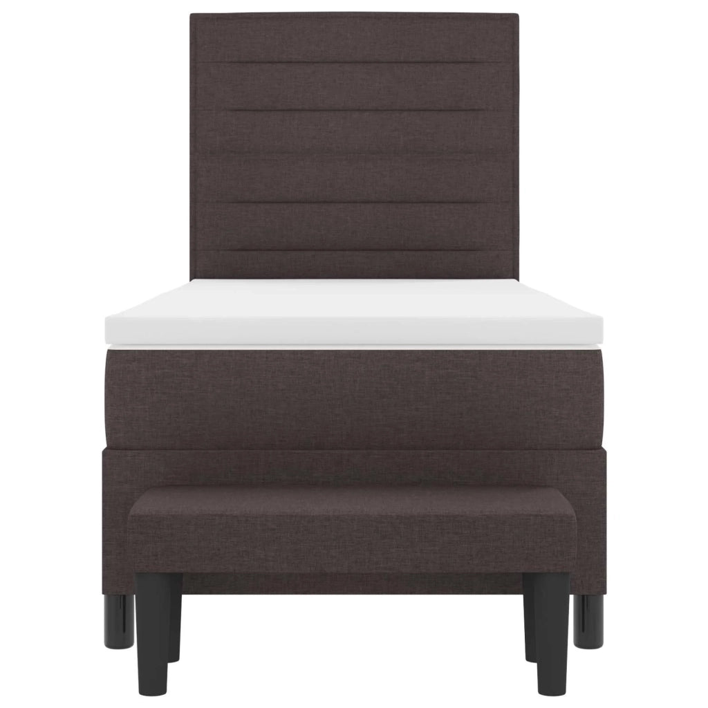 Letto a molle con testiera Marrone Scuro 80 x 200 cm Tessuto 3343949