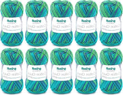 Filato per Maglia Colorato - Multicolore Verde - 100% Cotone - Certificato Oeko-Tex 50 g/125 m