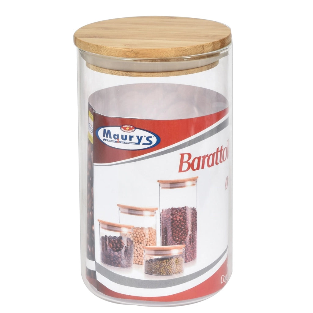 MAURY'S BARATTOLO CUCINA IN VETRO TAPPO ERMETICO 10 X H 17,2 CM