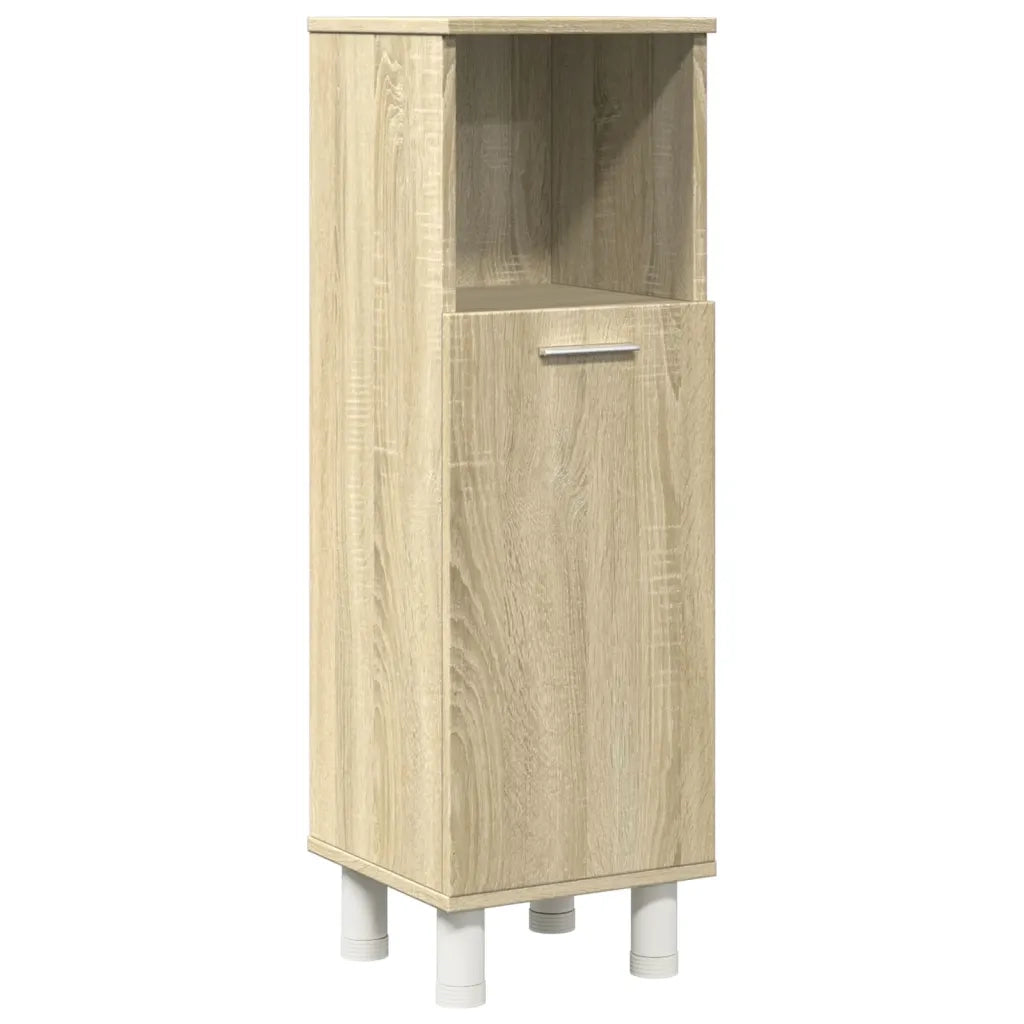 Set Mobili da Bagno | Armadio da bagno 3 pz Rovere Sonoma in Legno Multistrato
