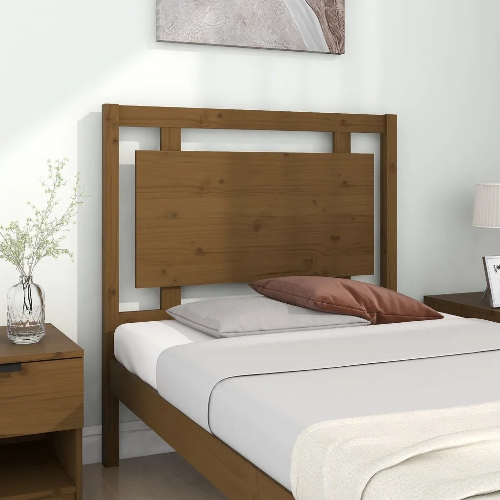 Testiera | Testata per Letto ambra 95,5x4x100cm in Legno Massello di Pino