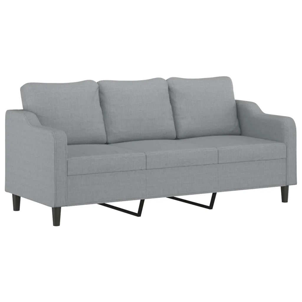 Divano a 3 Posti-Sofa 3 Posti Grigio Chiaro 180 cm in Tessuto 511690