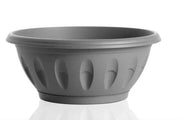 VASO ALBA A CIOTOLA ALBA CON SOTTOVASO 30 CM COLORE GRIGIO