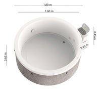 Vasca Idromassaggio Spa Cocoon Smontabile Trasportabile Gonfiabile Ø180x65 cm in PVC Marrone