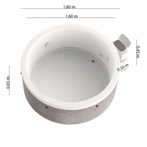 Vasca Idromassaggio Spa Cocoon Smontabile Trasportabile Gonfiabile Ø180x65 cm in PVC Marrone