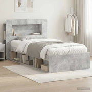 Telaio del letto con storage Grigio Cemento 90 x 200 cm