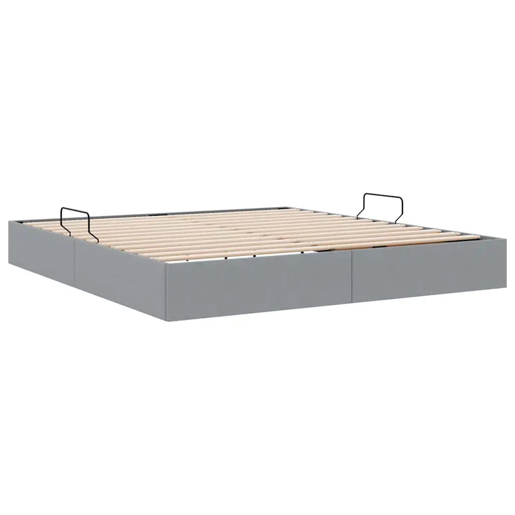 Letto con Contenitore Grigio Chiaro 180 x 200 cm Tessuto 3370049