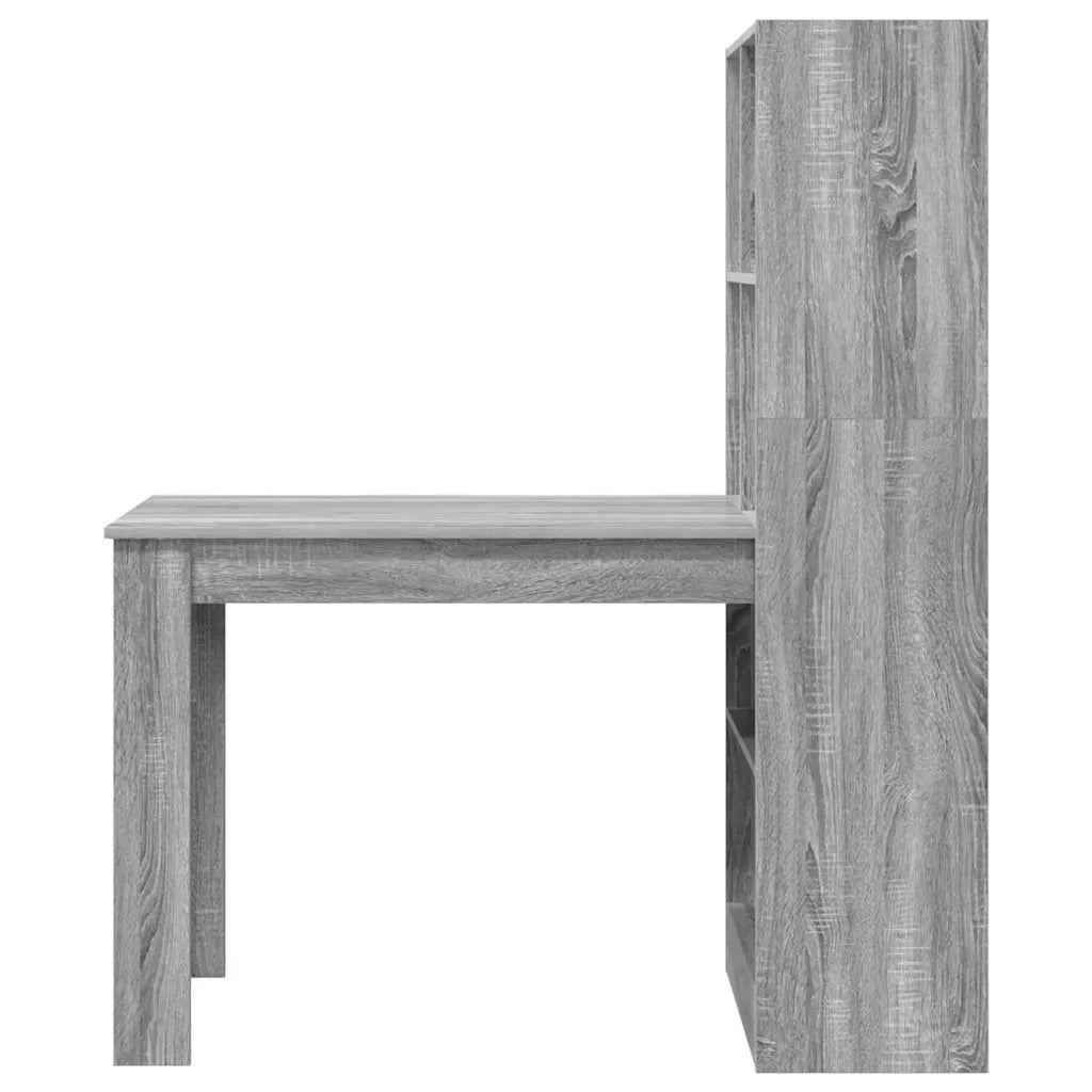 vidaXL Scrivania Grigio Sonoma 122 x 67 x 145 cm Legno multistrato