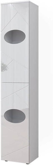 Armadio per la biancheria Irma, Bianco, 37.2 x 192 cm, per la conservazione di articoli da bagno e asciugamani