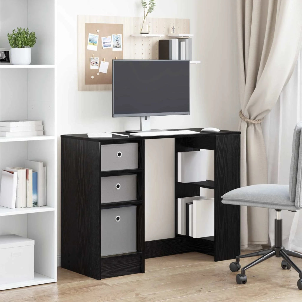 Scrivania Rovere Nero 100 x 40 x 75 cm Legno multistrato 8000453