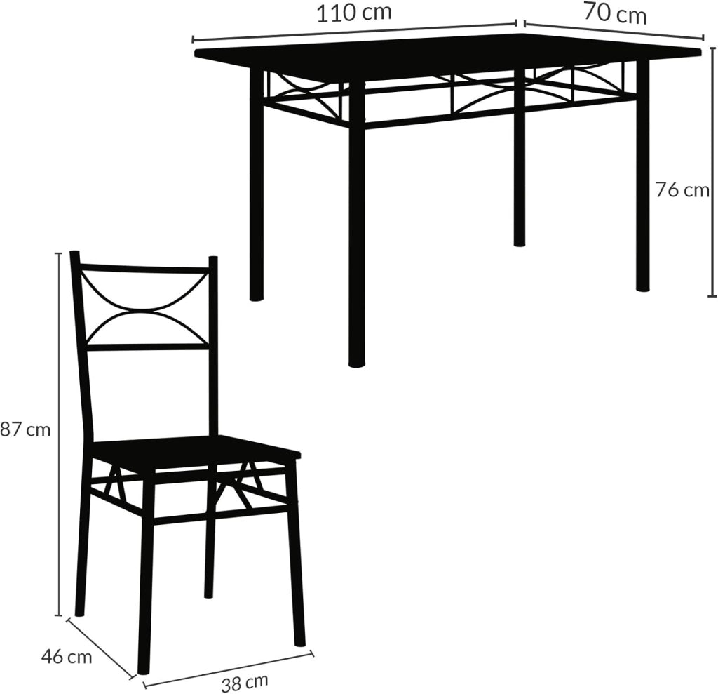 ® Gruppo di Sedute Paul Set 5 Pezzi Tavolo da Pranzo con 4 Sedie Set di Mobili per Sala Cucina Soggiorno Salotto Set da Pranzo Tavoli Sedia