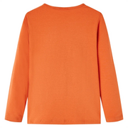 Maglietta da Bambina a Maniche Lunghe Arancione Bruciato 92 14209