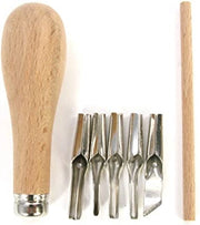 Set per taglio del legno - Taglio del legno - Coltelli per taglio del legno - Coltelli a punta - 7 pezzi