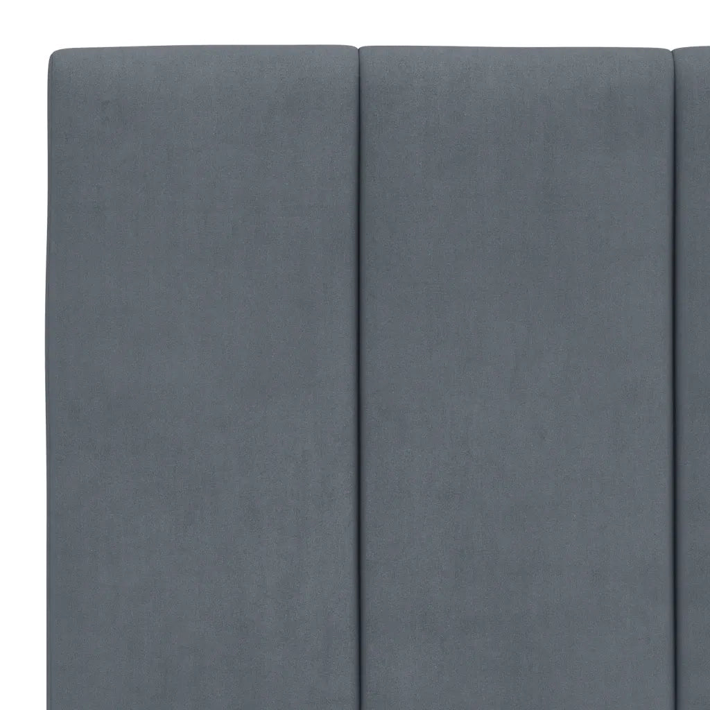 Giroletto con LED senza Materasso Hanko Grigio Scuro 100x203 cm in Velluto 3213808