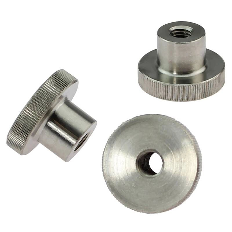 Ghiera cilindrica zigrinata DIN466-M4-A1 inox