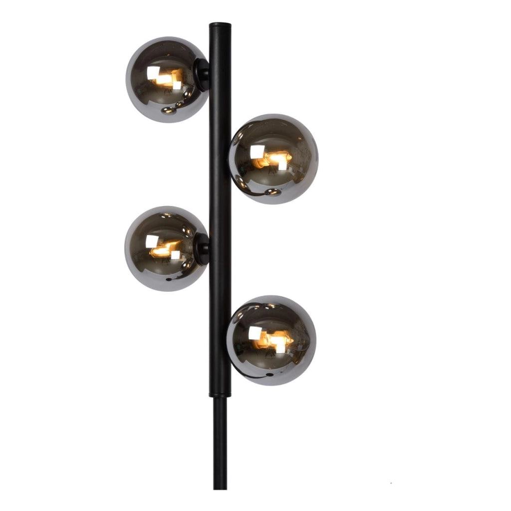 Lampada da terra Lucide Tycho 4 luci G9 nera 154cm