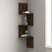 Sgurgola, Mensola 3 Ripiani, 25x25x105h cm Marrone Noce