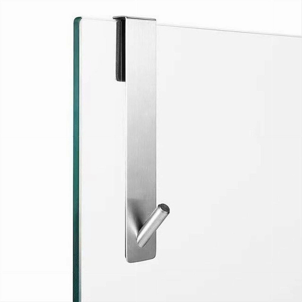 Trade Shop - Gancio Per Porta Box Doccia Appendi Asciugamano Accappatoio Bagno 4 X 18cm 87765 -