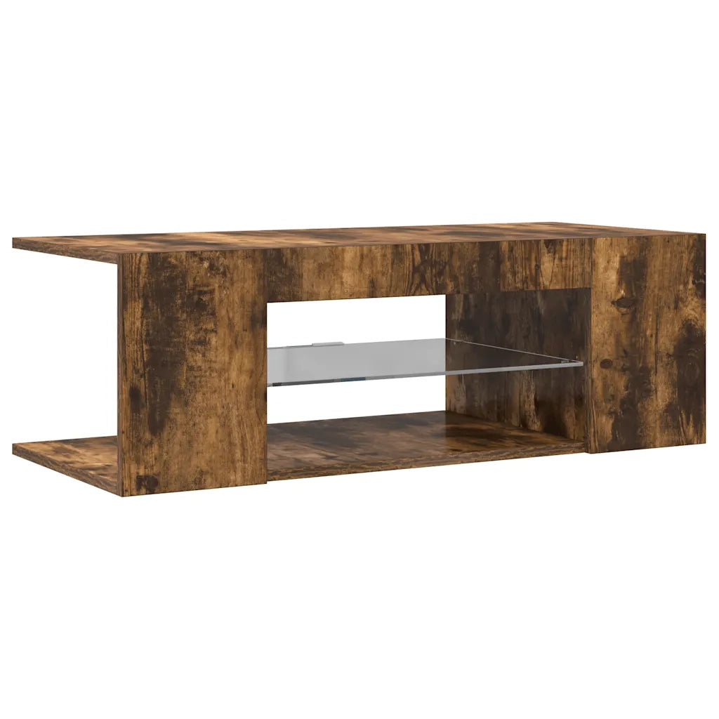 Mobile Porta TV con Luci LED Rovere Fumo 90x39x30 cm cod mxl 8080