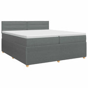 Letto box spring con materasso Grigio Scuro 200 x 200 cm 3451539