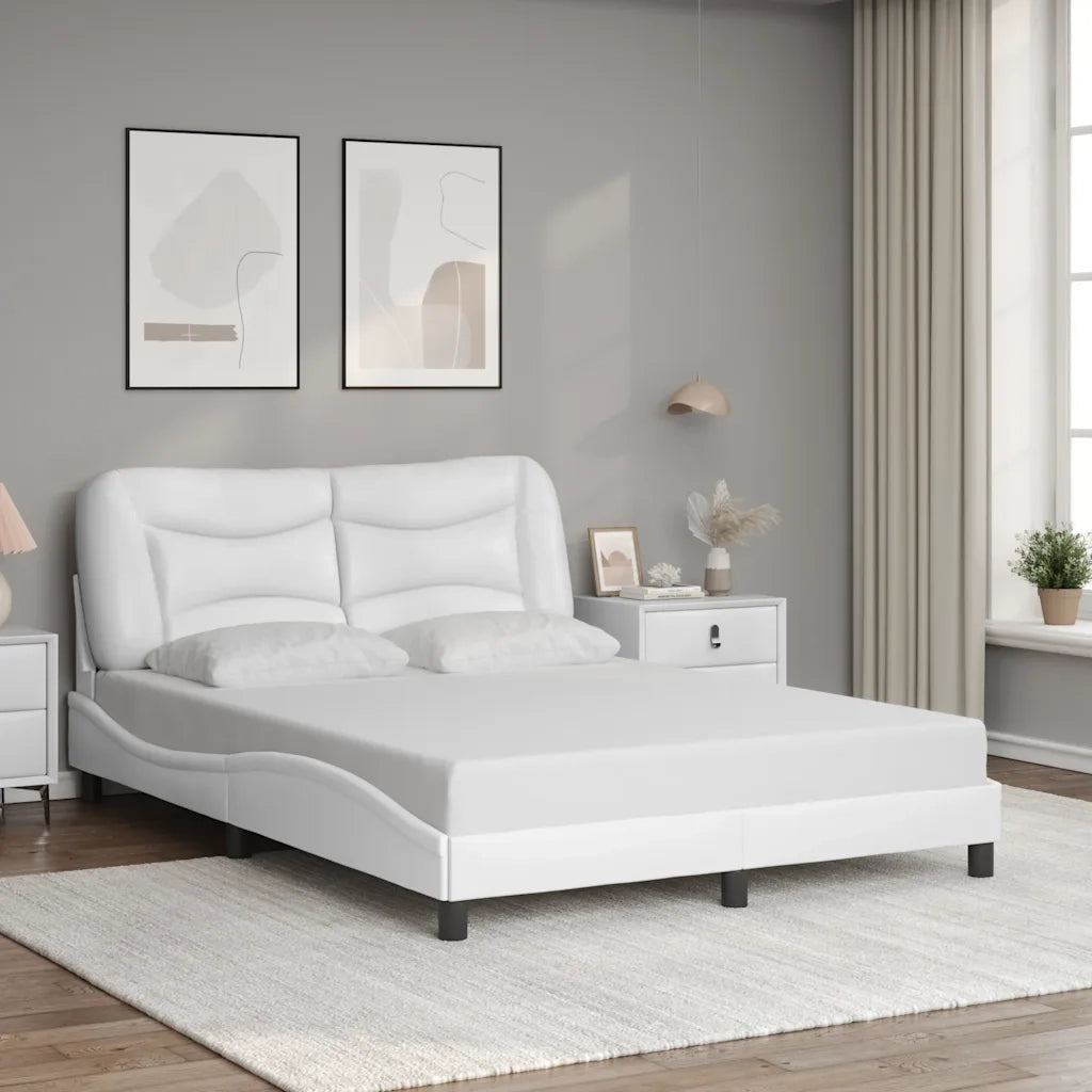Giroletto senza Materasso Hvar Bianco 140x190 cm in Similpelle