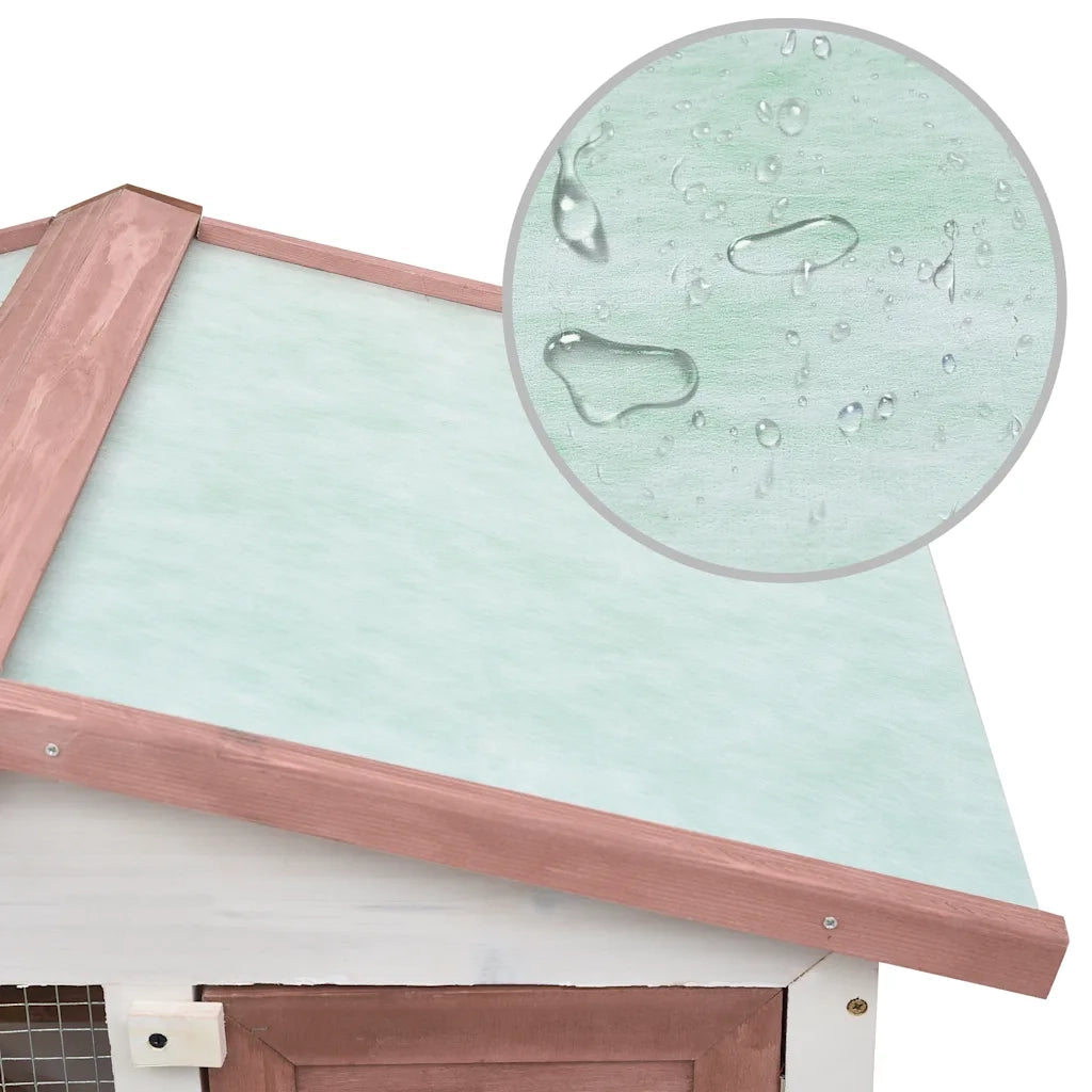 Conigliera per Esterni con 3 Porte Marrone in Legno CFW7443030
