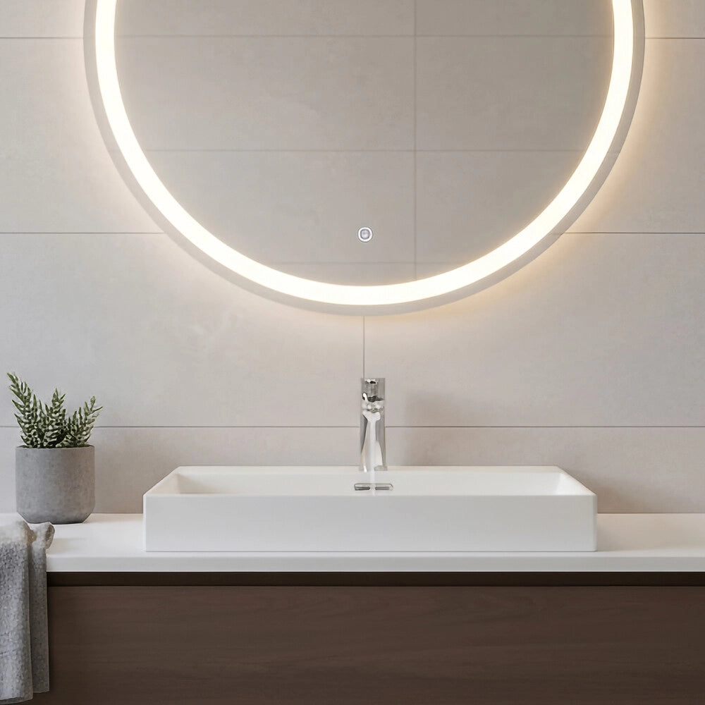 Lavabo da appoggio in resina 70x45 cm rettangolare bianco Monza