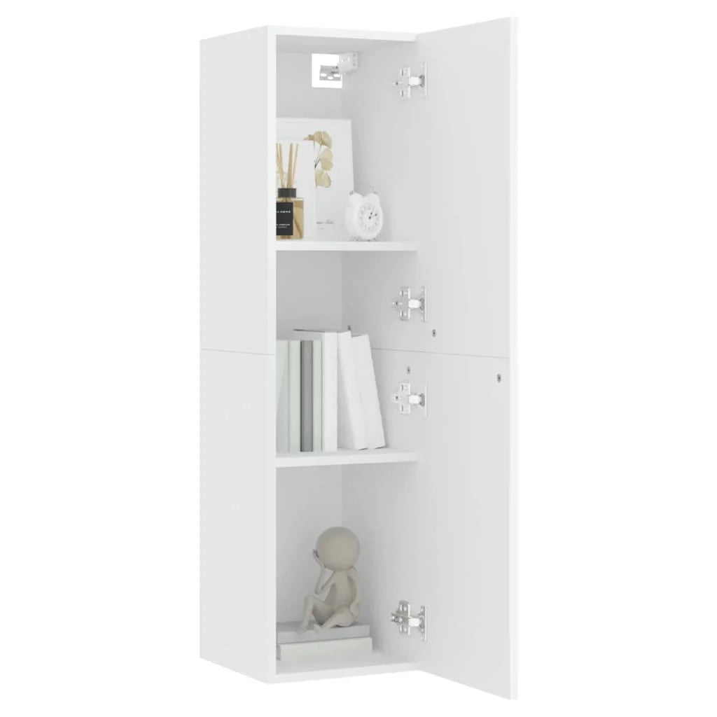 Mobile TV multimediale mensola TV credenza mobile TV sala da pranzo soggiorno camera da letto 30,5 x 30 x 110 cm legno ingegnerizzato bianco 02_0026116