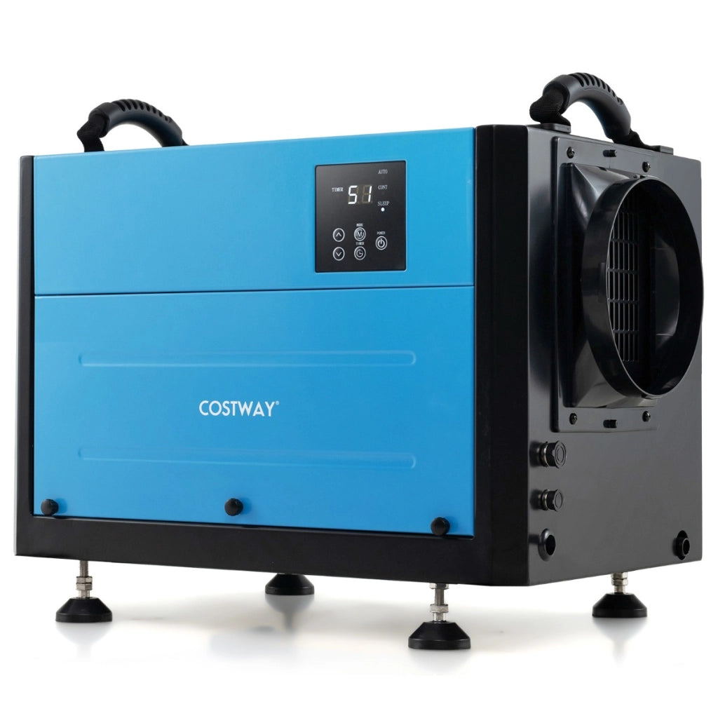 Deumidificatore per spazi ristetti commerciale con 3 modalit¨¤ e timer 24h, Deumidificatore per cantine Blu