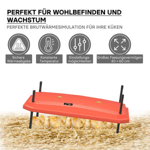 Fudajo Chioccia artificiale 40x60cm 66W Piastra termica per 45-50 pulcini con temperatura regolabile