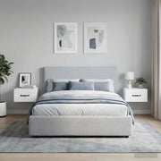 Mobiletto da notte a muro 2 pcs Bianco Lucido 34,5 x 33 x 20 cm 898944