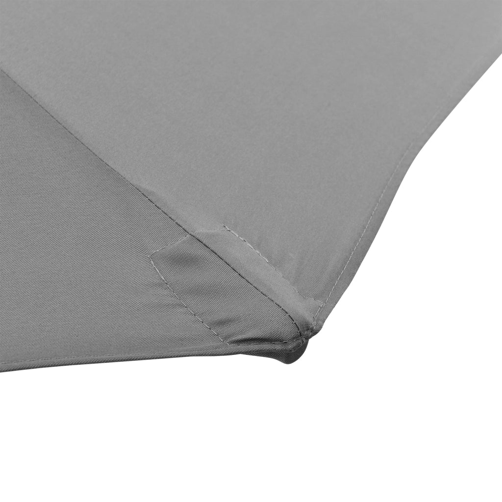 Ombrellone da giardino poliestere acciaio diametro 300 cm grigio 03_0005910