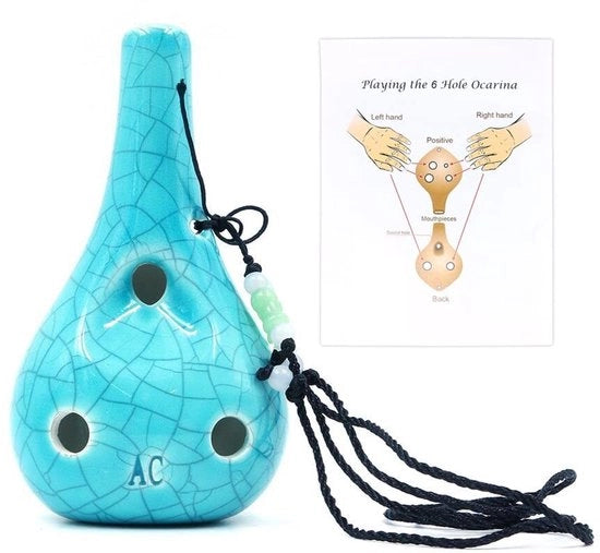 Ocarina 6 Fori - Bottiglia di Vino Stile - Ceramica Laccata