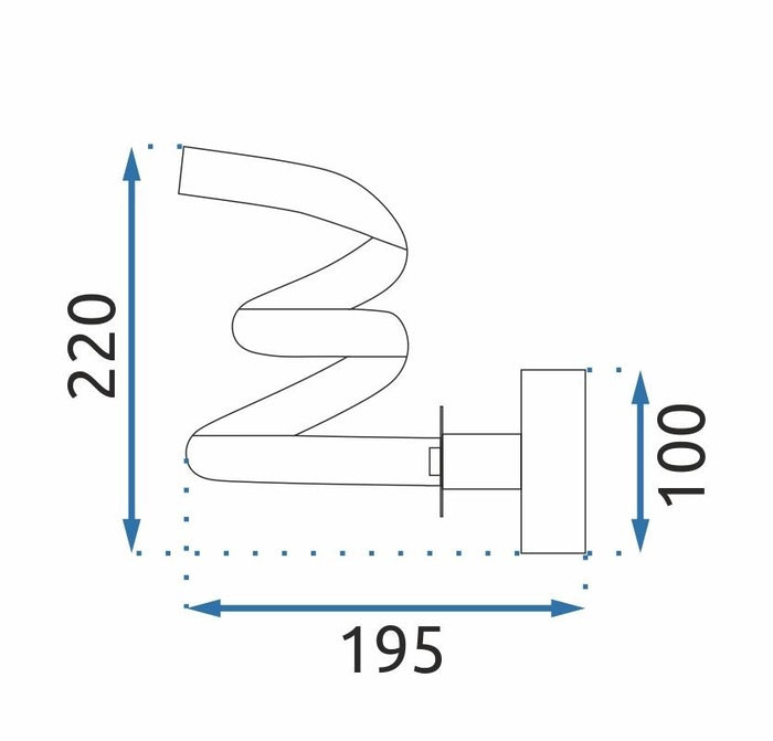 Lampada Led App1052-w Black Mat