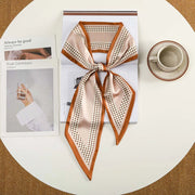 Nuova fascia per capelli alla moda con decorazioni in seta, piccola sciarpa, elastico per capelli, foulard, cintura