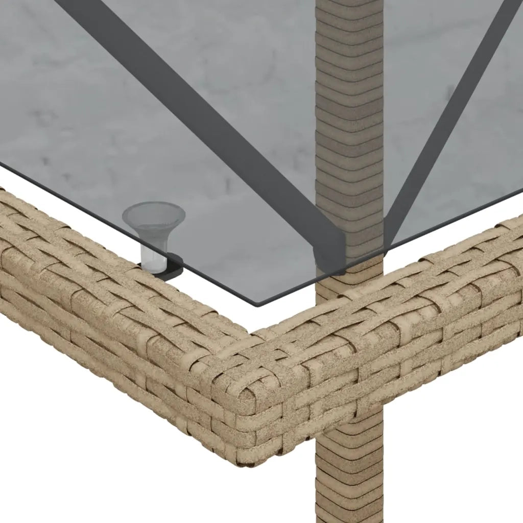 Set da BistrÃ² 3 pz con Cuscini Beige in Polyrattan